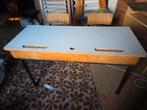 Vintage schoolbank, Huis en Inrichting, Bureaus, Ophalen, Gebruikt, Bureau