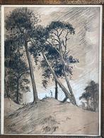 Houtskooltekening Edmond Van Offel (1871-1959), Antiek en Kunst, Ophalen of Verzenden