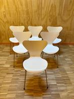 6x Fritz Hansen Vlinderstoel wit (2008) Arne Jacobsen, Maison & Meubles, Chaises, Design klassieker, Enlèvement, Blanc, Métal