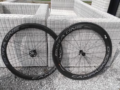 Set Bora One clincher (ontbrekende spaak achterwiel), Fietsen en Brommers, Fietsonderdelen, Gebruikt, Racefiets, Wiel, Ophalen