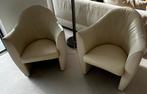 Prachtige lederen kuipzetel, Huis en Inrichting, Fauteuils, Ophalen, Gebruikt, Minder dan 75 cm, Leer