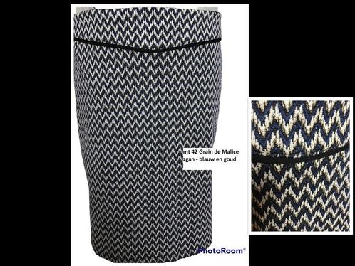 mt 42-44 warm rokje Grain Malice, Kleding | Dames, Rokken, Zo goed als nieuw, Maat 42/44 (L), Blauw, Knielengte, Ophalen of Verzenden
