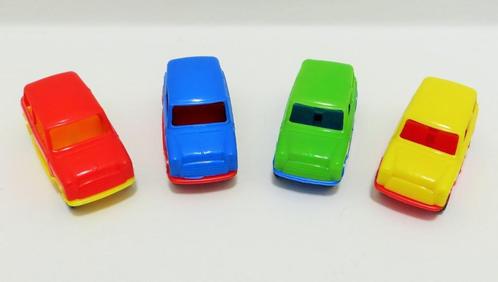 Oude PEZ autootjes MINI Cooper en Fiat 500 uit de jaren 1970, Verzamelen, Poppetjes en Figuurtjes, Zo goed als nieuw, Ophalen of Verzenden