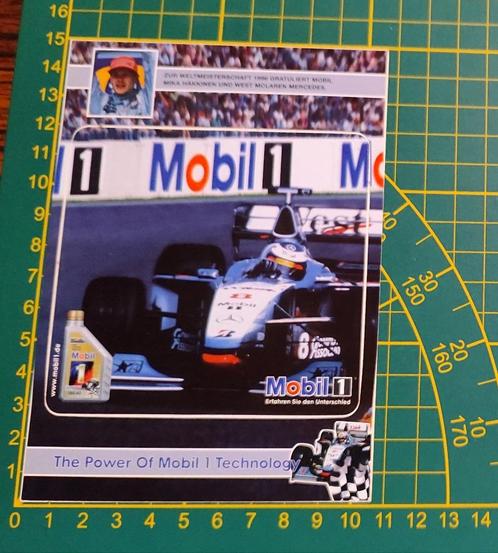 Sticker Postkaart F1 1998 Mclaren Mercedes Mika Hakkinen, Verzamelen, Stickers, Ophalen of Verzenden