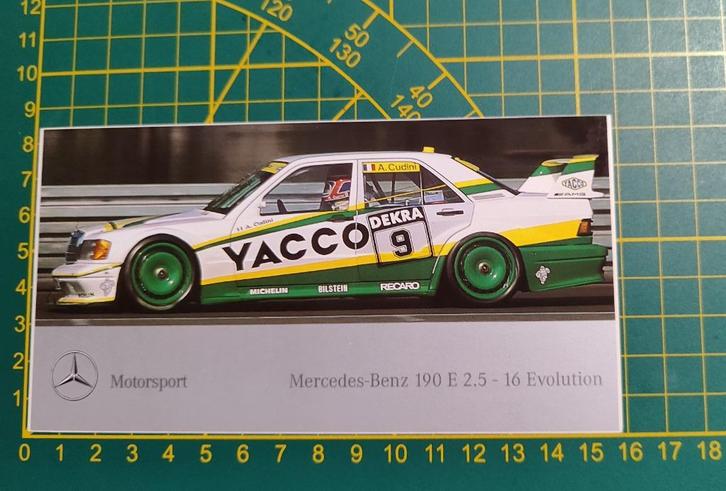 Sticker 1991 DTM Mercedes AMG 190 A.Cudini YACCO, Verzamelen, Stickers, Ophalen of Verzenden