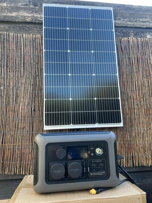 Powerstation 600W - 299Wh + 100W Zonnepaneel OFFGRID Accu, Caravans en Kamperen, Caravanaccessoires, Nieuw, Verzenden