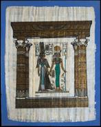 Egyptische voorstellingen op papyrus achter glas, Enlèvement