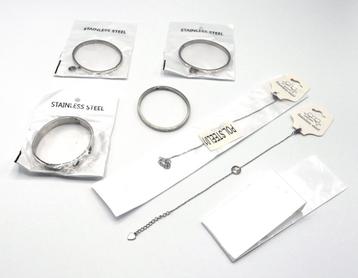 6 RVS/ Stainless Steel armbanden