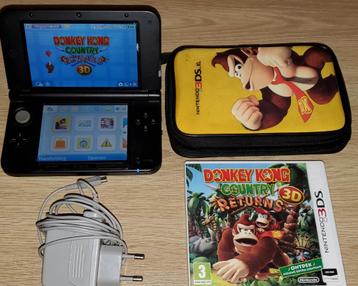 Nintendo 3DS XL met spelletje Donkey kong en beschermhoes. beschikbaar voor biedingen