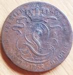 BELGIE : 5 CENTIMES 1852 FR, Postzegels en Munten, Brons, Losse munt, Verzenden