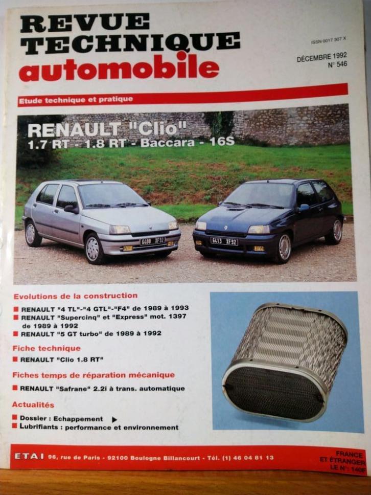 RTA - Renault Clio - n 546 - décembre 1992, Auto diversen, Handleidingen en Instructieboekjes, Verzenden