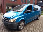 Mercedes Vito Euro5 dubbel cabine weinig km, Auto's, Euro 5, Stof, Zwart, Blauw