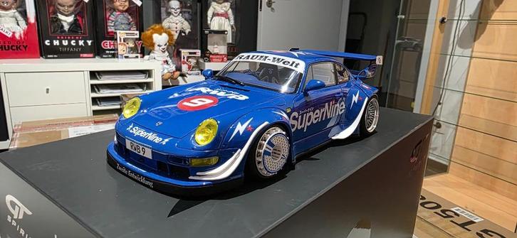 Porsche Rwb Hong Kong #9 SuperNine 1/18 Gt-Spirit, Hobby en Vrije tijd, Modelauto's | 1:18, Zo goed als nieuw, Auto, Overige merken