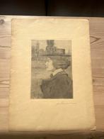 Joseph posenaer Ets Gesigneerd +-1900, Antiek en Kunst, Ophalen of Verzenden