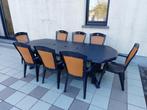 tuintafel met 8 stoelen, Tuin en Terras, Tuintafels, Ophalen, Zo goed als nieuw, Kunststof