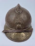 Franse helm op naam WO1 WW1, Verzenden, Helm of Baret