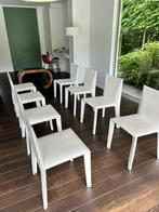Luxe lederen stoelen te koop, perfecte staat, Italiaans modern, Vijf, Zes of meer stoelen, Leer, Wit