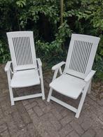 2 tuinstoelen, Tuin en Terras, Tuinstoelen, Ophalen, Gebruikt, Kunststof, Verstelbaar