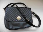 Prachtige zwarte handtas van echt leer, Handtassen en Accessoires, Tassen | Damestassen, Ophalen of Verzenden, Zo goed als nieuw