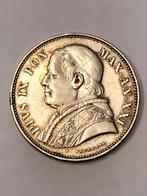 Munt zilver Vaticaan 2 1/2 lire Pius IX jaartal 1867 mooi !!, Enlèvement ou Envoi, Monnaie en vrac, Argent, Italie