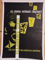 Affiche "Vlaams Nationaal Zangfeest 1959" / Vlaamse Beweging, Ophalen of Verzenden, Gebruikt