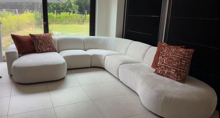 Witte zetel 270x365x150, Huis en Inrichting, Zetels | Complete zithoeken, Zo goed als nieuw, Ophalen