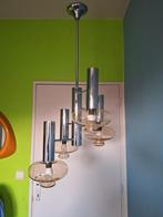 Vintage chroom en glazen cascade luster, Huis en Inrichting