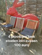 chaises de jardin en bois de teck, Jardin & Terrasse, Enlèvement ou Envoi