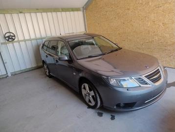 Prachtige Saab 9.3 Sportcombi uit 2010 eerste eigenaar, Autos, Cuir, Argent ou Gris, Achat, Boîte manuelle