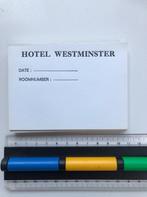 Notes de l'hôtel - Westminster Ostende, Comme neuf, Enlèvement ou Envoi