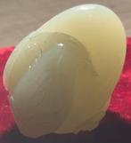 Fruit en jade Chine,avec graisse de mouton,Qing,Qianlong, Antiquités & Art, Enlèvement ou Envoi