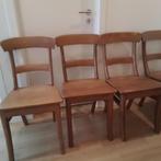 Teak houten stoel, Huis en Inrichting, Stoelen, Ophalen, Gebruikt, Bruin, Vijf, Zes of meer stoelen