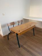 Vintage schoolbank, Huis en Inrichting, Ophalen, Gebruikt