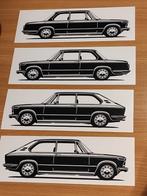 BMW 2002 stickers: Touring en Sedan, mat zwart 15 x 5, Ophalen of Verzenden