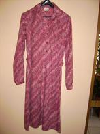 Bordeauxrode jurk met overhemdkraag Maat: 42, Maat 42/44 (L), Knielengte, Ophalen of Verzenden, Zo goed als nieuw