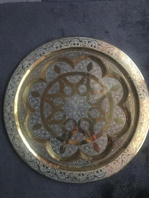 grand plateau en cuivre 60 cm., Antiek en Kunst, Antiek | Brons en Koper, Koper, Ophalen