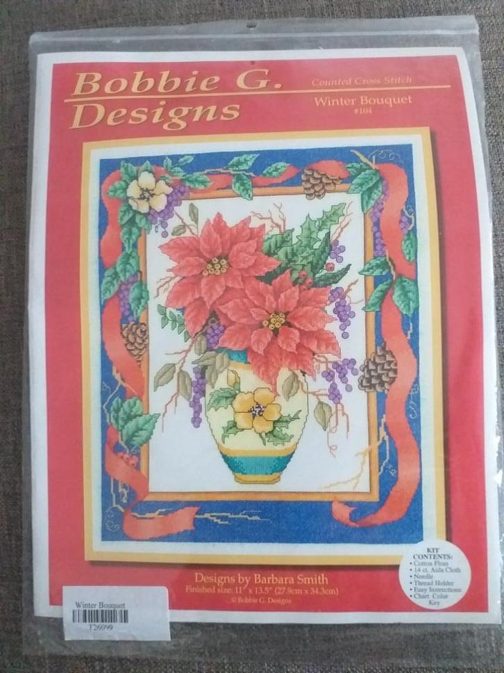 Borduurpakket Winter Bouquet, Hobby en Vrije tijd, Borduren en Borduurmachines, Nieuw, Borduurpakket, Verzenden