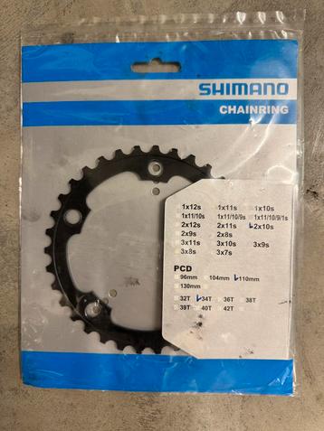 Shimano kettingblad 10s 34T PCD110 beschikbaar voor biedingen