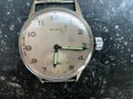 vintage horloge, 1930 tot 1960, Overige merken, Staal, Polshorloge