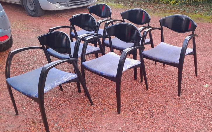 8 eetkamerstoelen 1980 ter aanduiding van „Andreas Weber”, Antiek en Kunst, Antiek | Meubels | Stoelen en Sofa's, Ophalen