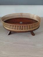 vintage ovalen houten schotel op pootjes, Antiek en Kunst, Ophalen of Verzenden