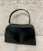 DELVAUX vintage zwarte leren tas, Ophalen of Verzenden, Zo goed als nieuw, Zwart