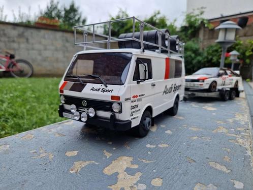 VW LT35 + AUDI Quattro A2 Tour de Corse 1983 - PRIX : 279€, Hobby en Vrije tijd, Modelauto's | 1:18, Nieuw, Auto, OttOMobile, Ophalen