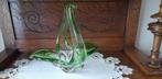 Groene sierkom in murano glas, Ophalen of Verzenden