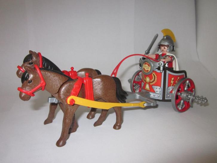 PLAYMOBIL - Romeinse krijgswagen met tribuun - 5391, Kinderen en Baby's, Speelgoed | Playmobil, Zo goed als nieuw, Complete set