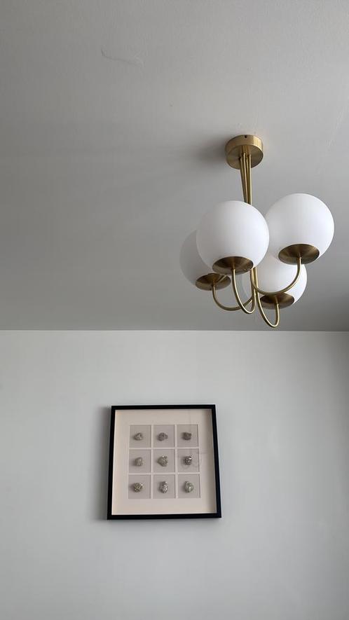 Gouden hanglamp in zeer goede staat, Huis en Inrichting, Lampen | Plafondlampen, Nieuw, Ophalen of Verzenden