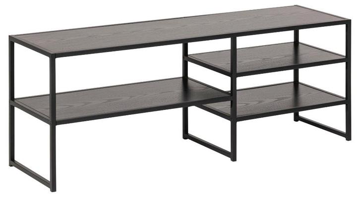 Tv rek zwart metaal / hout, Huis en Inrichting, Woonaccessoires | Cd- en Dvd-rekken, Zo goed als nieuw, Hout, Ophalen