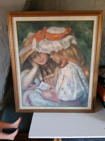 Van 2 meisjes met boek beschikbaar voor biedingen