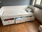 bed met slaapschuif, Ophalen, Gebruikt, Eenpersoons, Wit