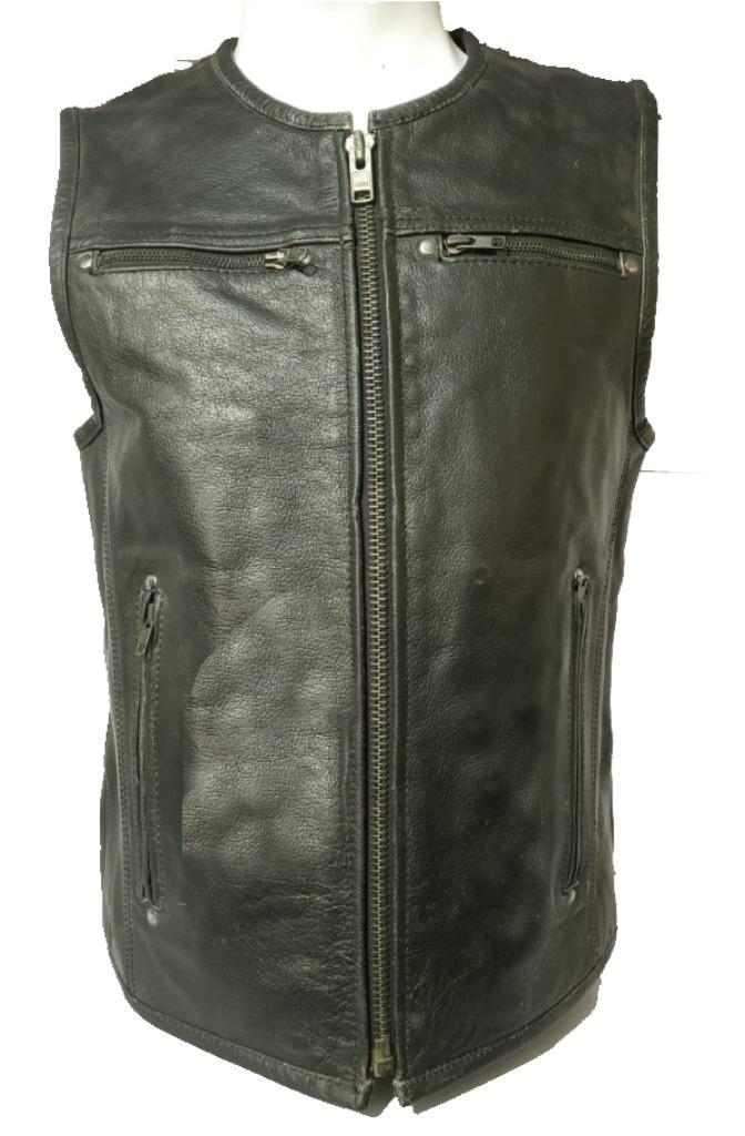 Gillet de Moto Cuir neuf solde prix 45€, Motos, Vêtements | Casques de moto, Neuf, avec ticket, Enlèvement ou Envoi
